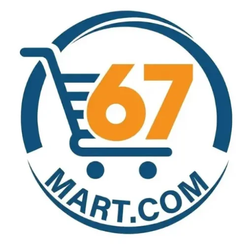 cropped-67mart.webp 67Mart.com logo featuring a shopping cart icon with the number 67, representing an online shopping marketplace.