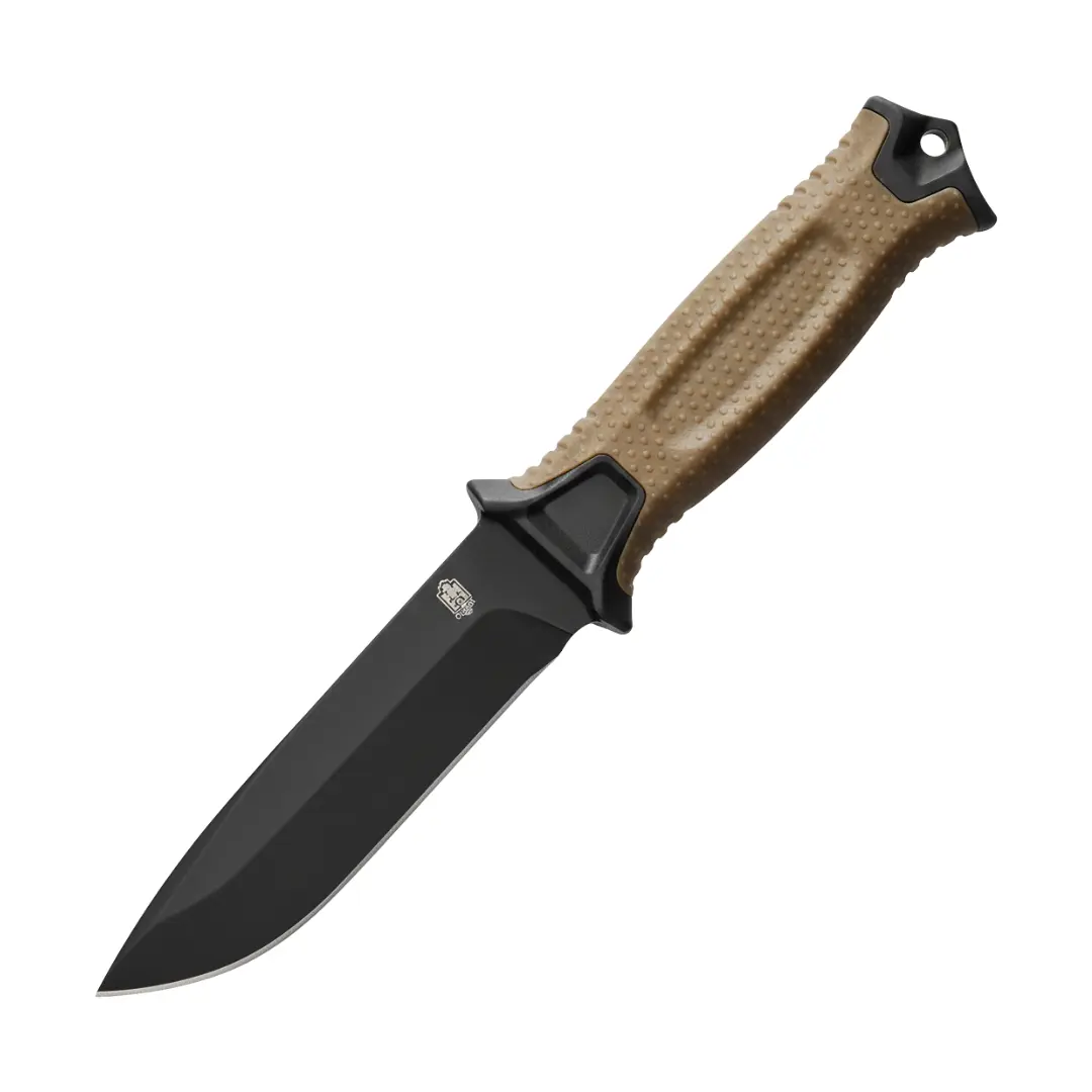 Gerber StrongArm Tactical Fixed-Blade Survival Knife – Military-Grade Steel, Plain Edge, Coyote Brown Handle