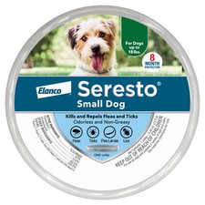 Seresto 8-Month Flea & Tick Collar for Small Dogs (Up to 18 lbs) – Long-Lasting Odorless Protection