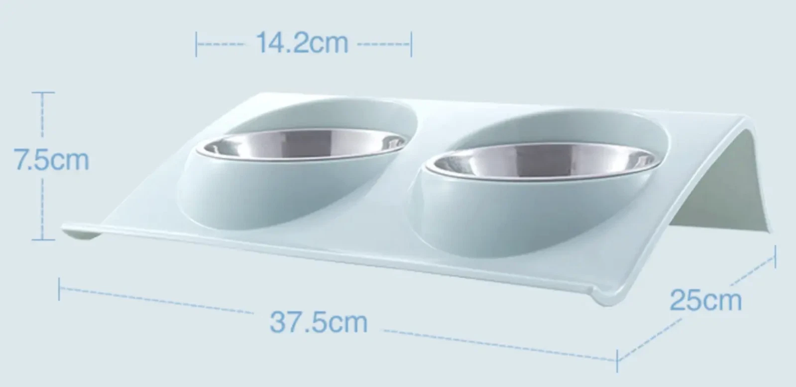 Dog Bowl Cat Bowl Raised Double Pet Feeder Anti Sickness Bowl for Food and Water - Image 5