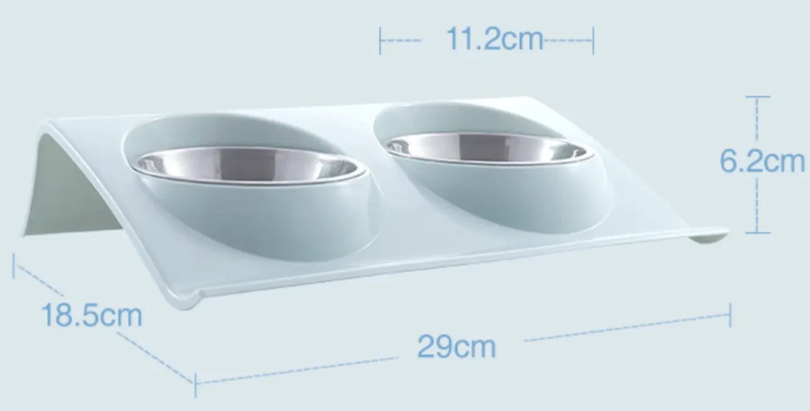 Dog Bowl Cat Bowl Raised Double Pet Feeder Anti Sickness Bowl for Food and Water - Image 2