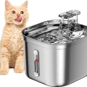 Cat Water Fountain Stainless Steel 74oz/2.2L Automatic Pet Dog Water Fountain